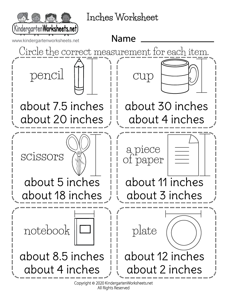 Inches Worksheet - Free Printable, Digital, &amp;amp; Pdf inside Inches Worksheet Printable Free