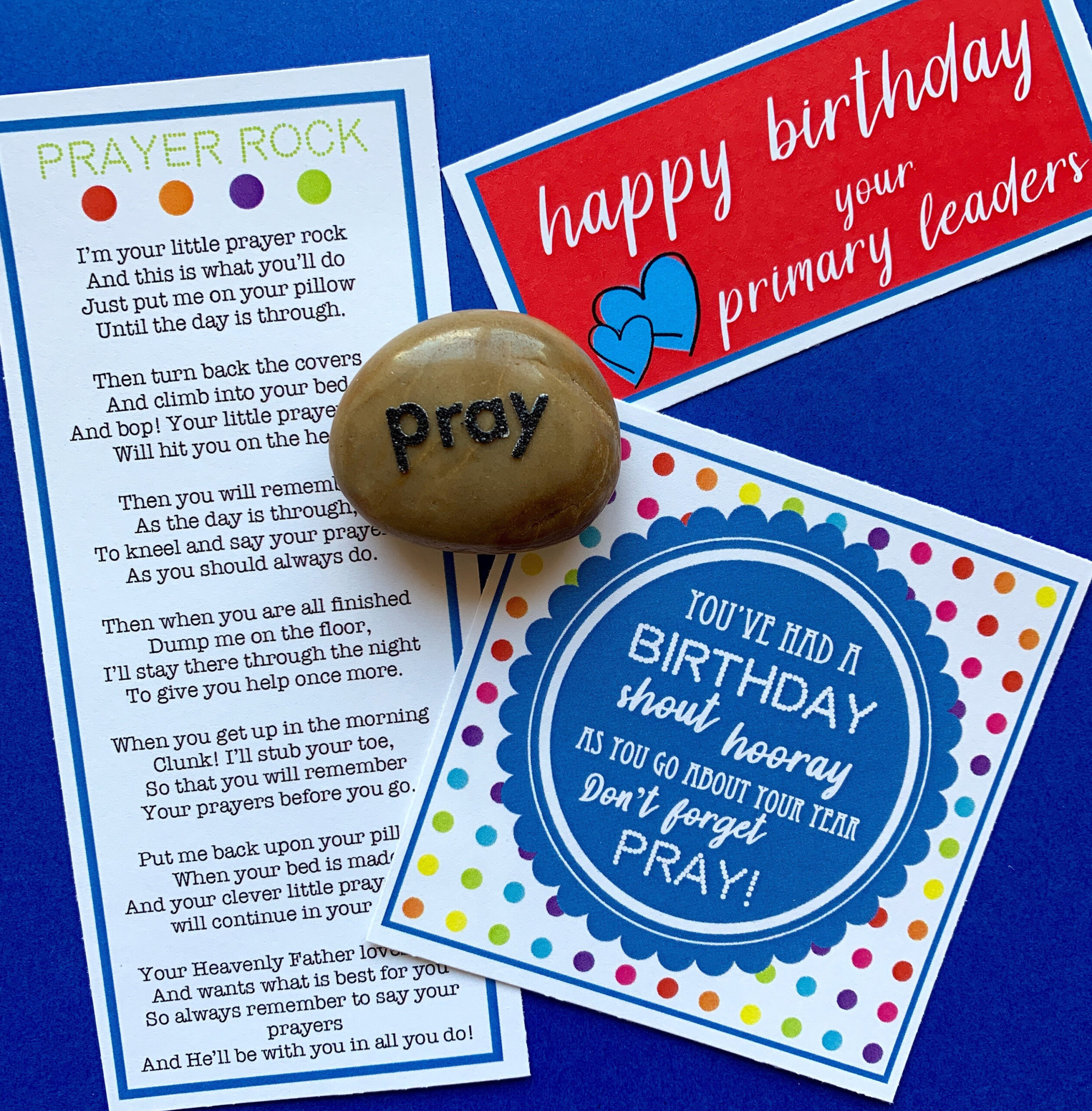 Instant Download For Primary Birthday Gifts Prayer Rock Poem Tags intended for Prayer Rock Poem Printables