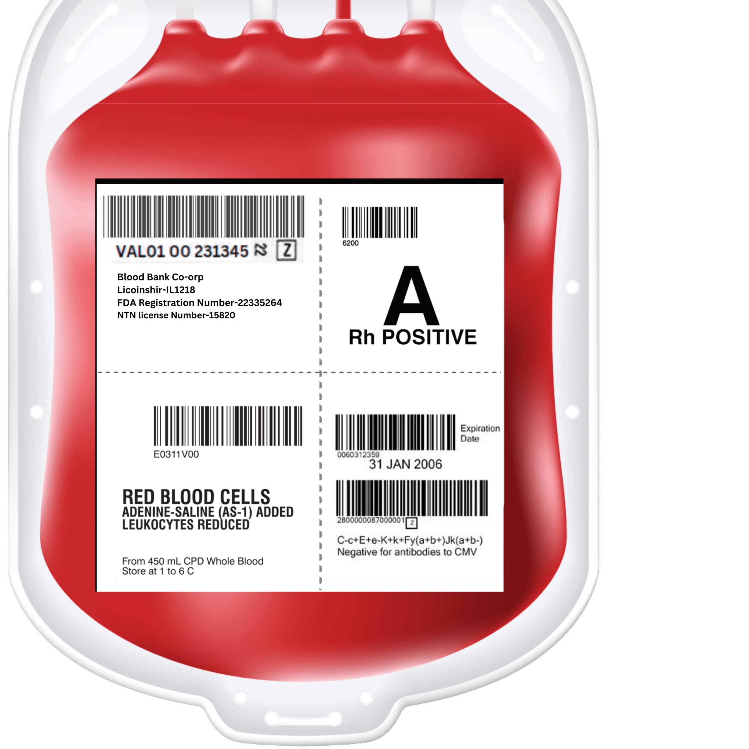 Isbt 128 Compliant Barcodes | Easy Barcode Generator Tool for Blood Bag Label Printable