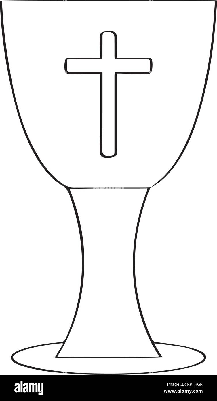 Isolated Chalice Outline Stock Vector Image &amp;amp; Art - Alamy throughout Free Printable Chalice Template
