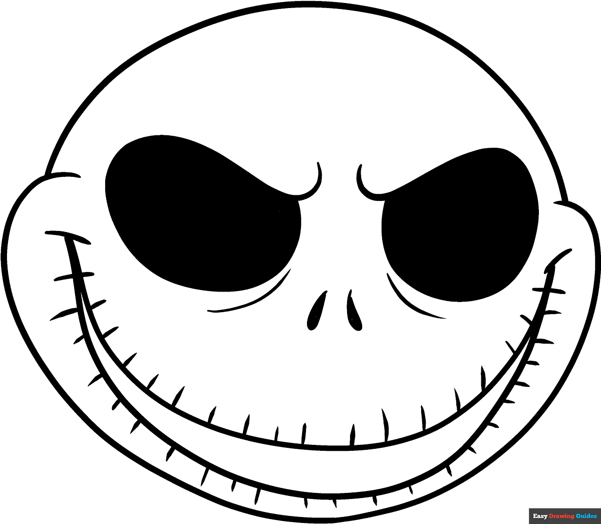 Jack Skellington Face Coloring Page | Easy Drawing Guides regarding Jack Skellington Printable Face