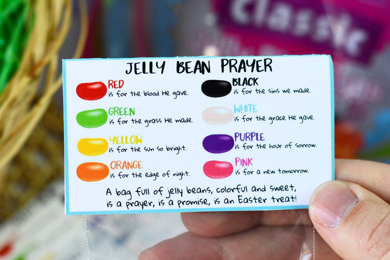 Jelly Bean Prayer Printable | Easy Diy Easter Treat for Free Printable Jelly Bean Prayer