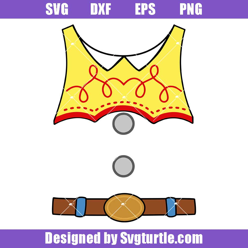 Jessie Toy Story Costume Svg, Jessie Svg, Cowgirl Svg in Printable Jessie Toy Story Shirt Pattern