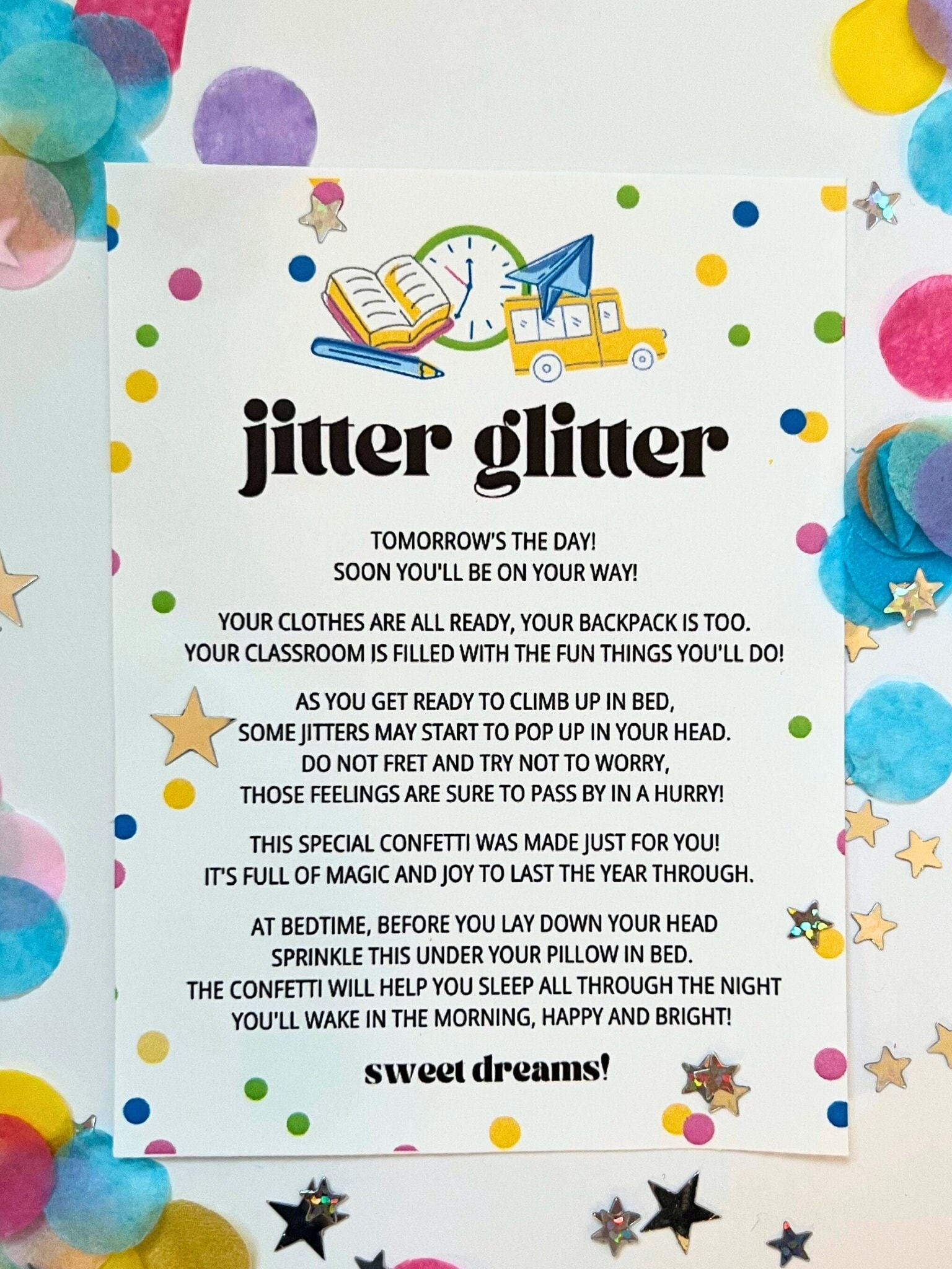 Jitter Glitter, Ready Confetti For Back To School, First Day Of within Jitter Glitter Free Printable