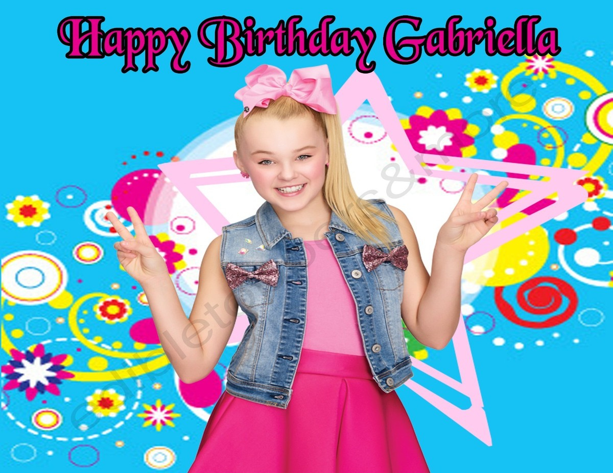 Jojo Siwa Personalized Edible Print Premium Cake Toppers Frosting Sheets 5 Sizes throughout Jojo Siwa Cake Topper Printable