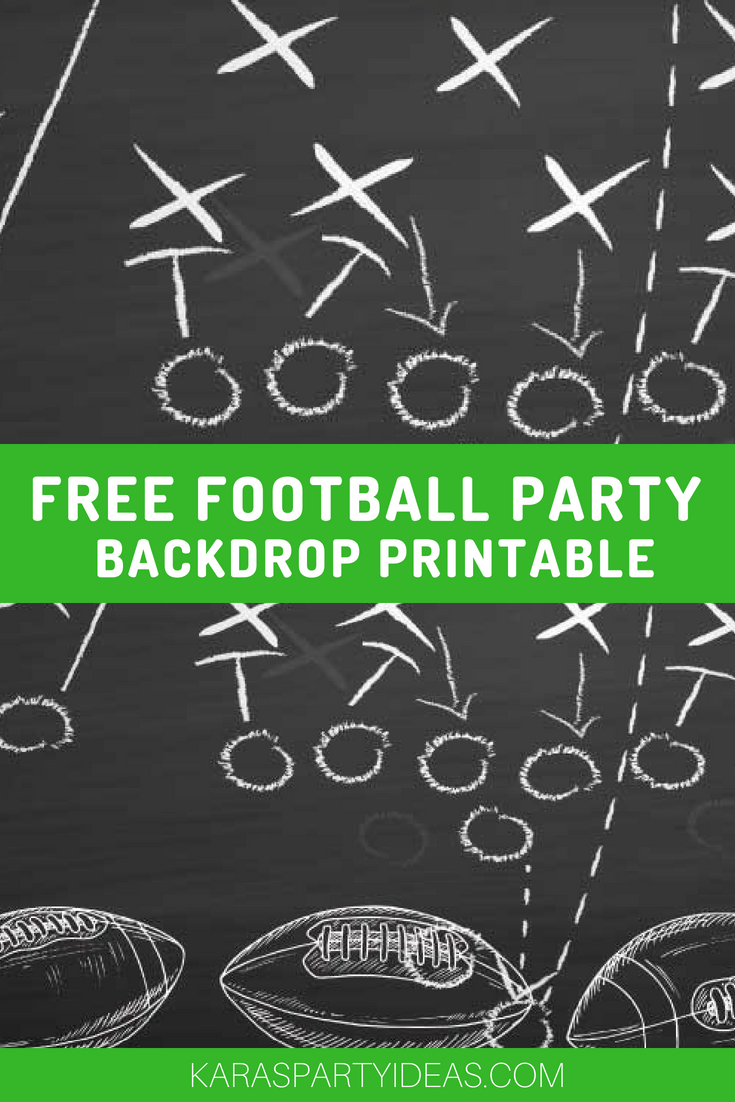 Kara&amp;#039;S Party Ideas Free Football Party Backdrop Printable | Kara&amp;#039;S intended for Free Printable Football Party Printables