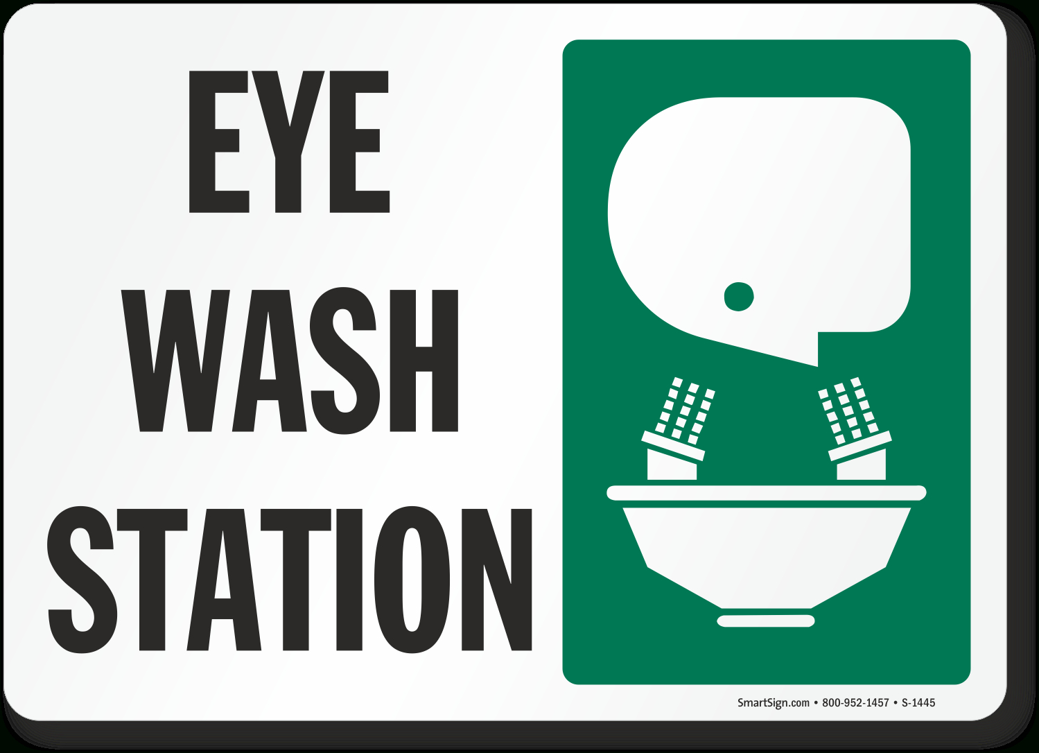 Keep Your Eyewash Station Visible. Use A &quot;Eye Wash Station&quot; Sign.  Demonstrate Your Commitment To Safety. - A Graphic Gets Attention And Makes  Your for Eye Wash Station Sign Printable
