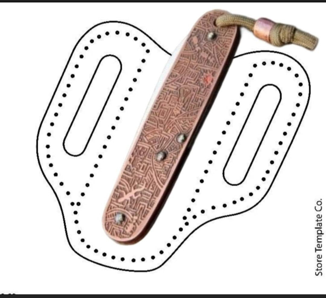 Knife Sheath Template Pattern, Pocket Knife Case Pdf, Leather pertaining to Free Printable Leather Knife Sheath Patterns