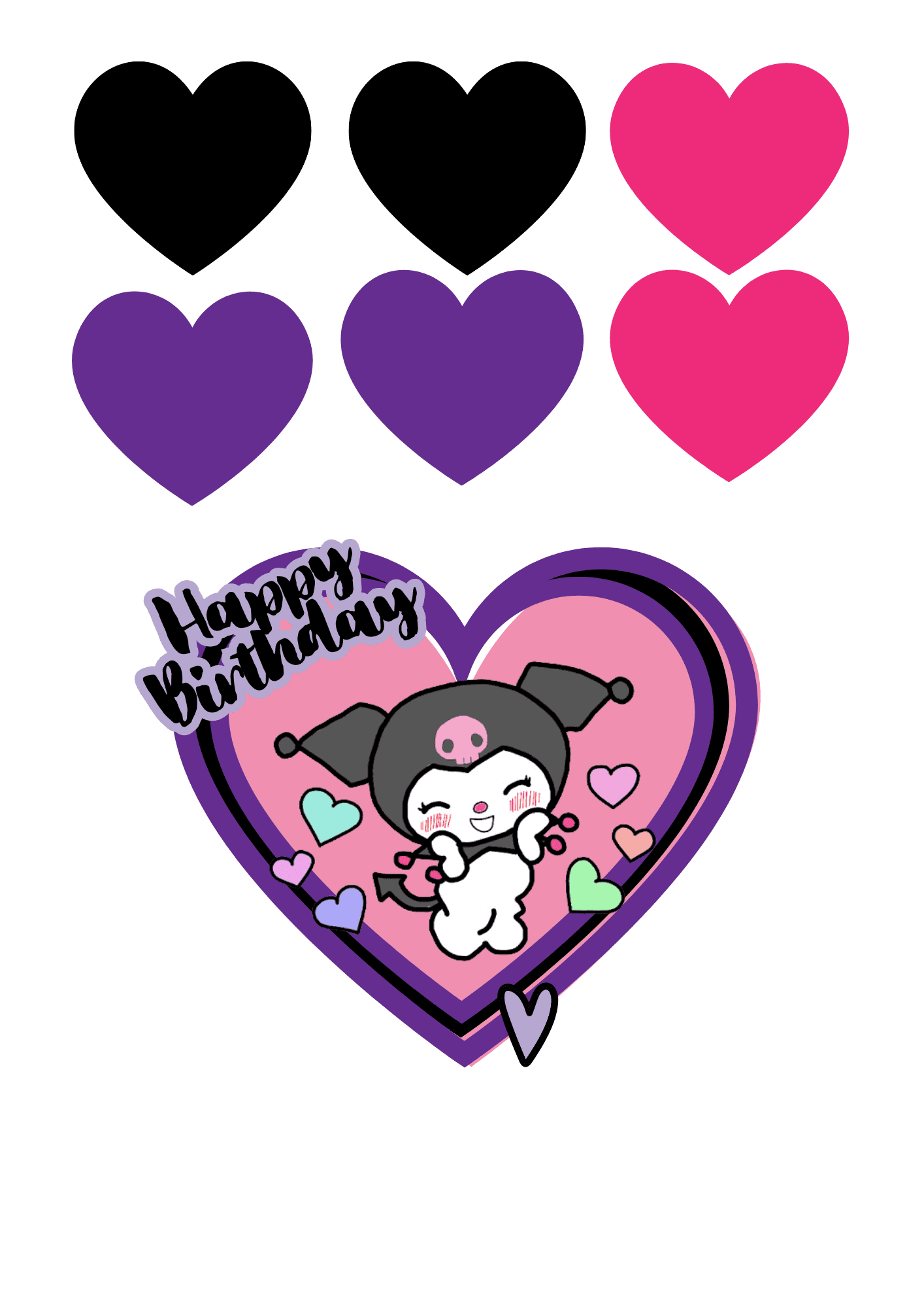 Kuromi Cake Topperevajoannicoleolana26 - Raket.ph regarding Kuromi Cake Topper Printable