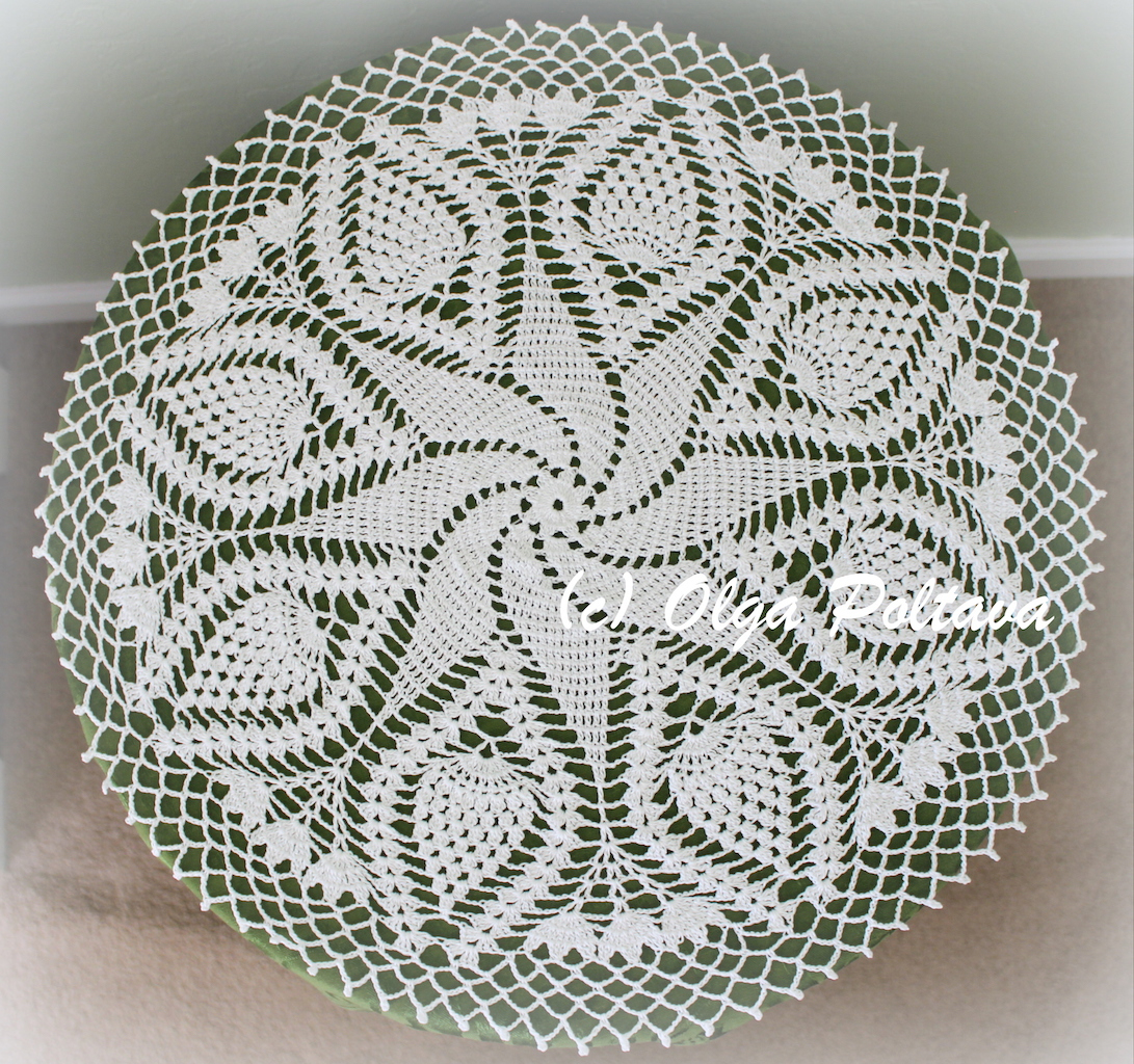 Lacy Crochet: Swirl And Pineapples Doily, Free Crochet Pattern for Printable Free Crochet Doily Patterns With Written Instructions
