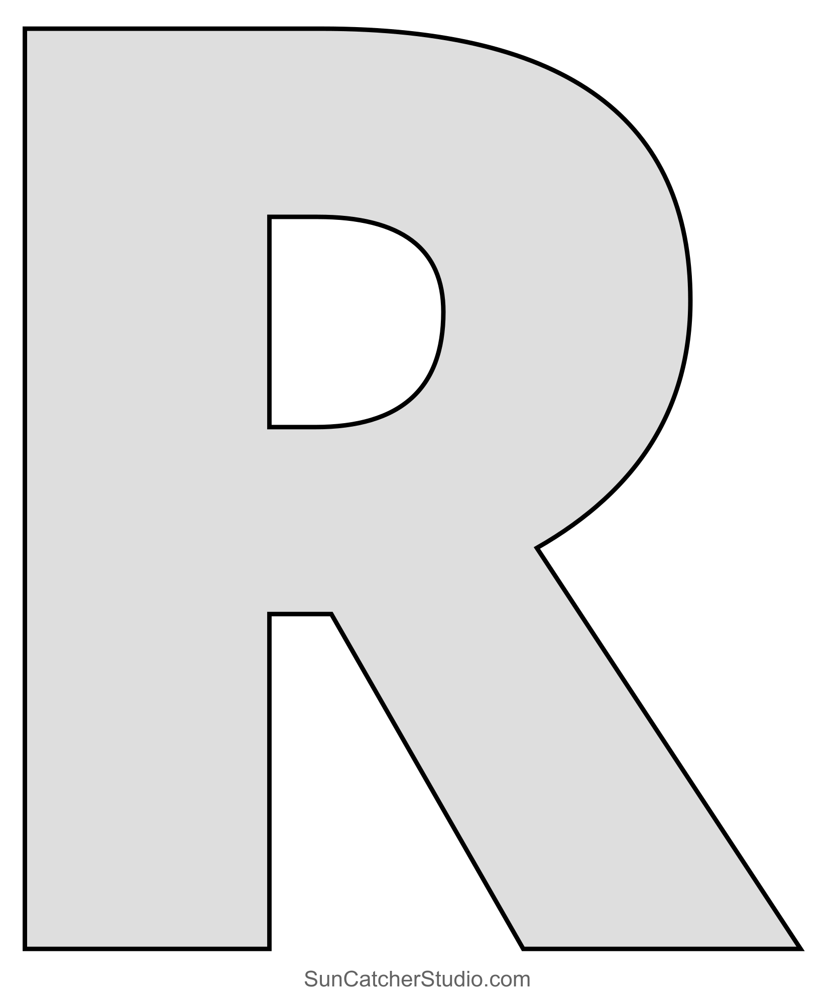 Large Letter Stencils (Printable Alphabet Lettering Font) – Free inside Large Letter Stencils Free Printable