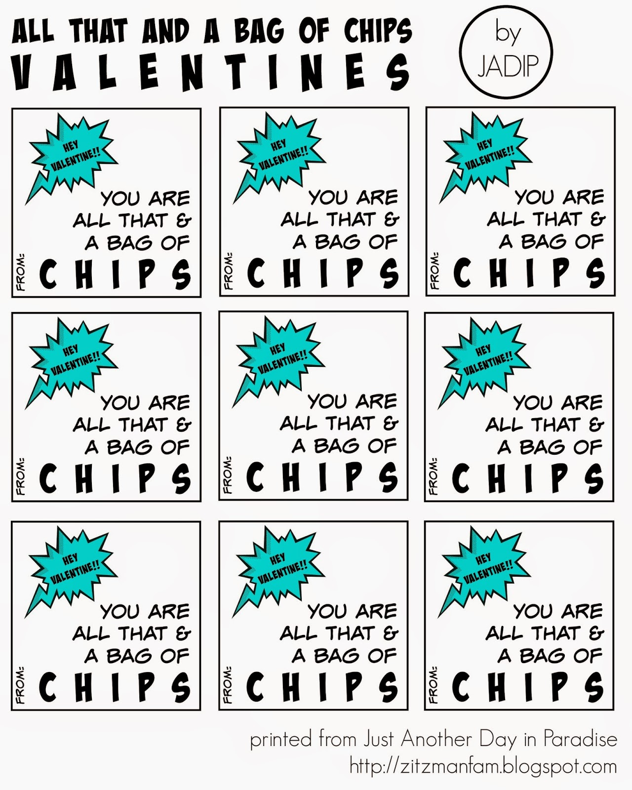 Larissa Another Day: All That And A Bag Of Chips Classroom Valentines in All That and a Bag of Chips Valentine Printable