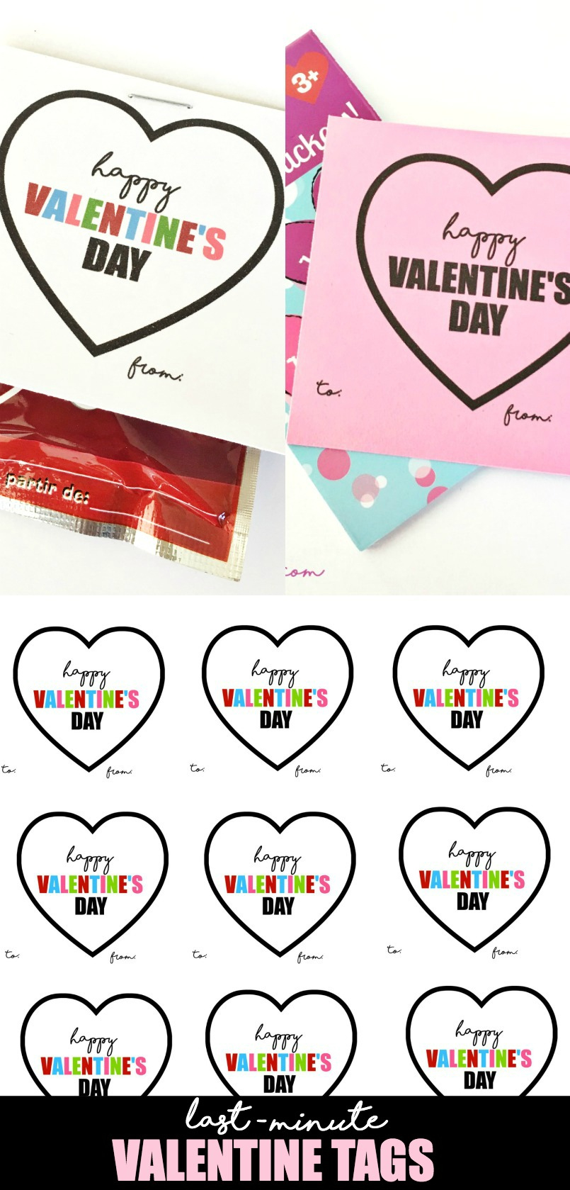 Last-Minute Classroom Valentine Tags - U Create inside Free Printable Valentine Tags For Students