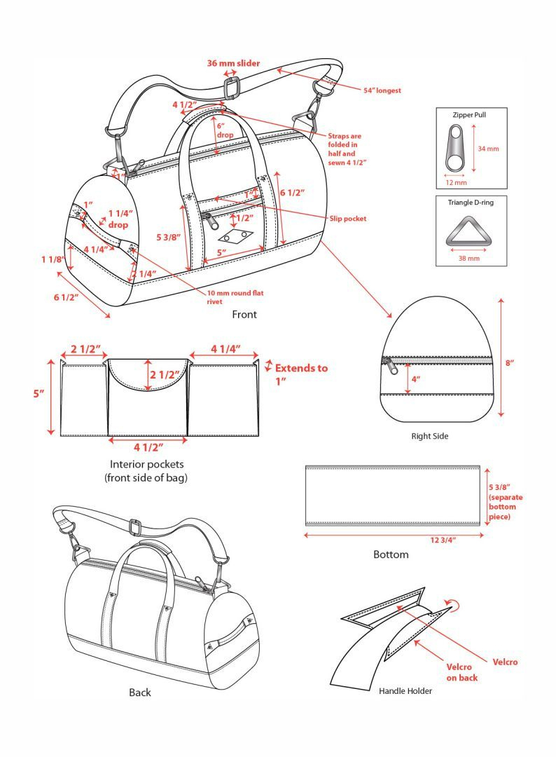 Leather Handbag Patterns - 14 Free Pdf Printables | Printablee for Printable Leather Bag Pattern Free