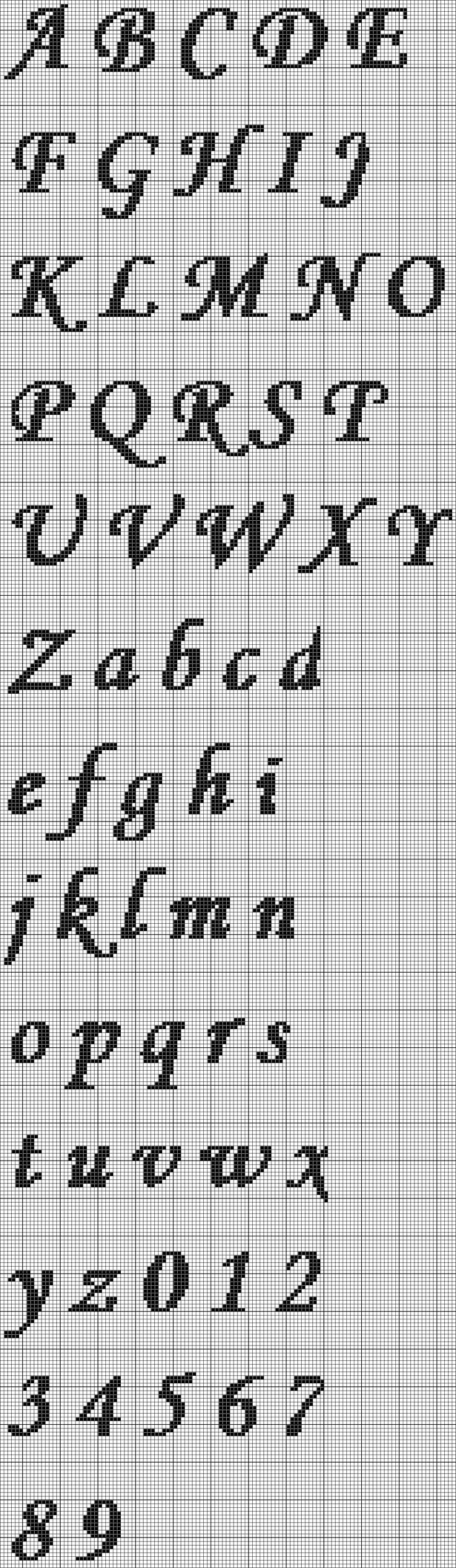 Left Col Here for Cross Stitch Alphabet Patterns Free Printable