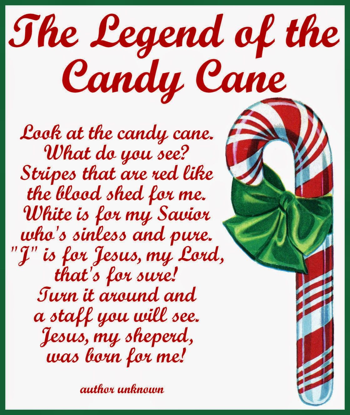 Legend Of The Candy Cane Story - 6 Free Pdf Printables | Printablee in Legend Of The Candy Cane Free Printables