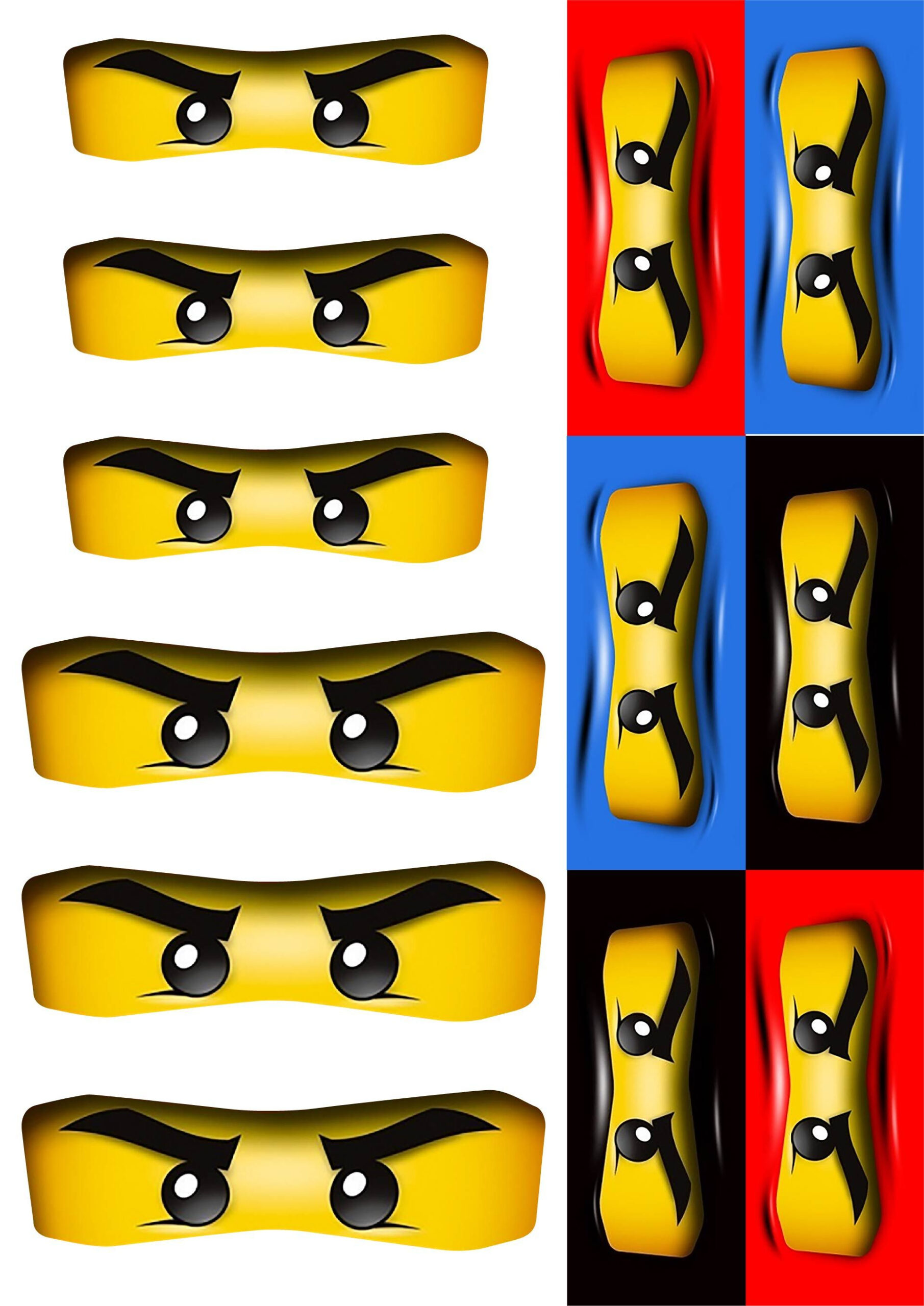 Lego Ninjago Party Favor Ideas - Rays Of Bliss intended for Ninjago Eyes Free Printable