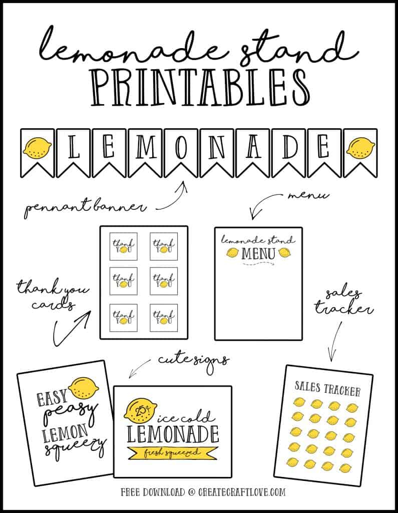 Lemonade Stand Printables | Kid&amp;#039;S Summer Boredom Buster - in Lemonade Stand Printables Free