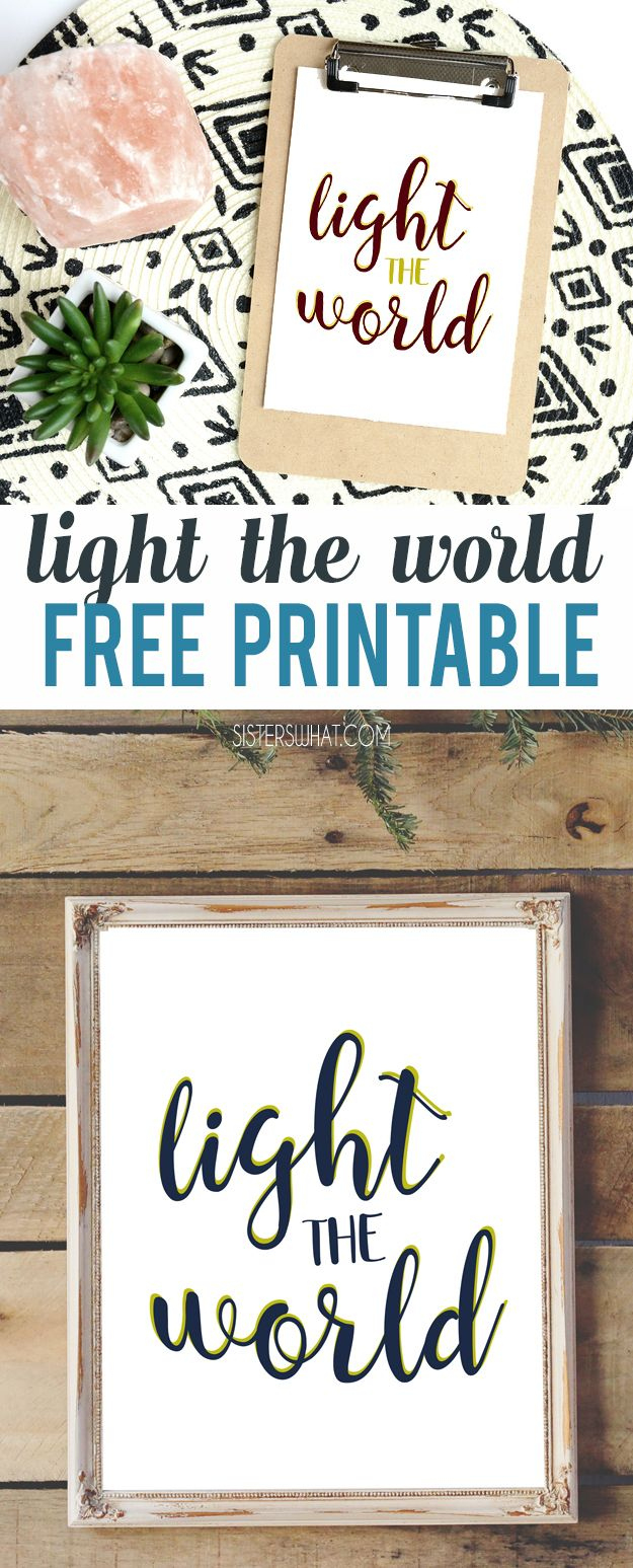 Light The World || Free Printable regarding Light the World Printables