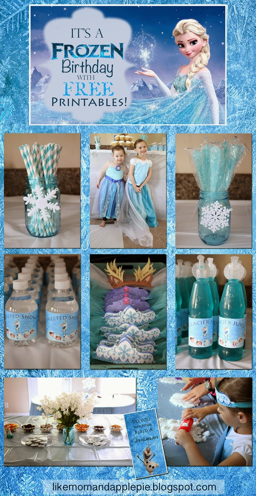 Like Mom And Apple Pie: Frozen Birthday Party And Free Printables! with Free Frozen Party Printables