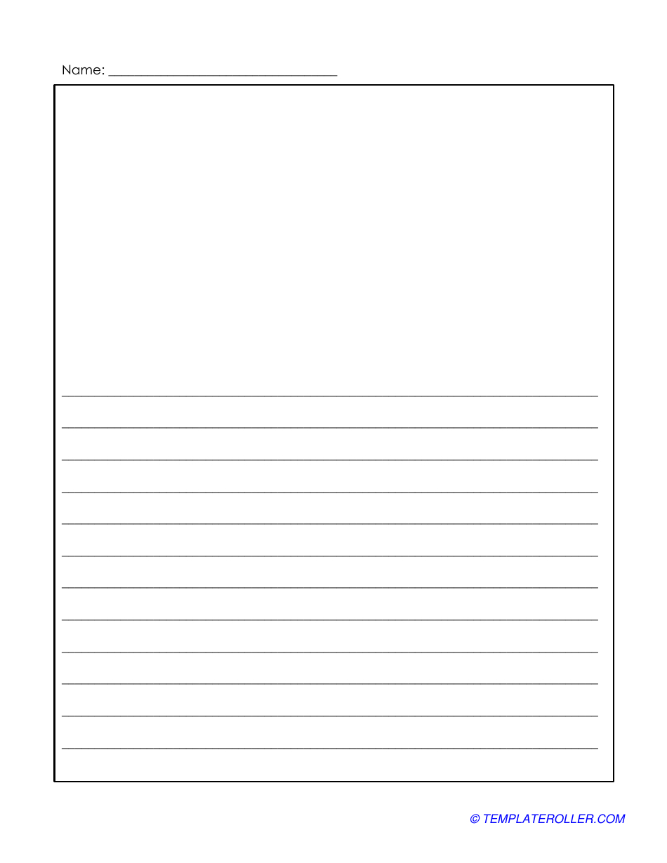 Lined Writing Paper Template With Picture Box Download Printable inside Printable Writing Paper With Picture Box