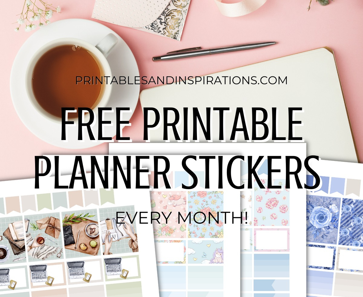 List Of Pretty Planner Stickers – Free Printable – Print And Cut regarding Free Planner Sticker Printables