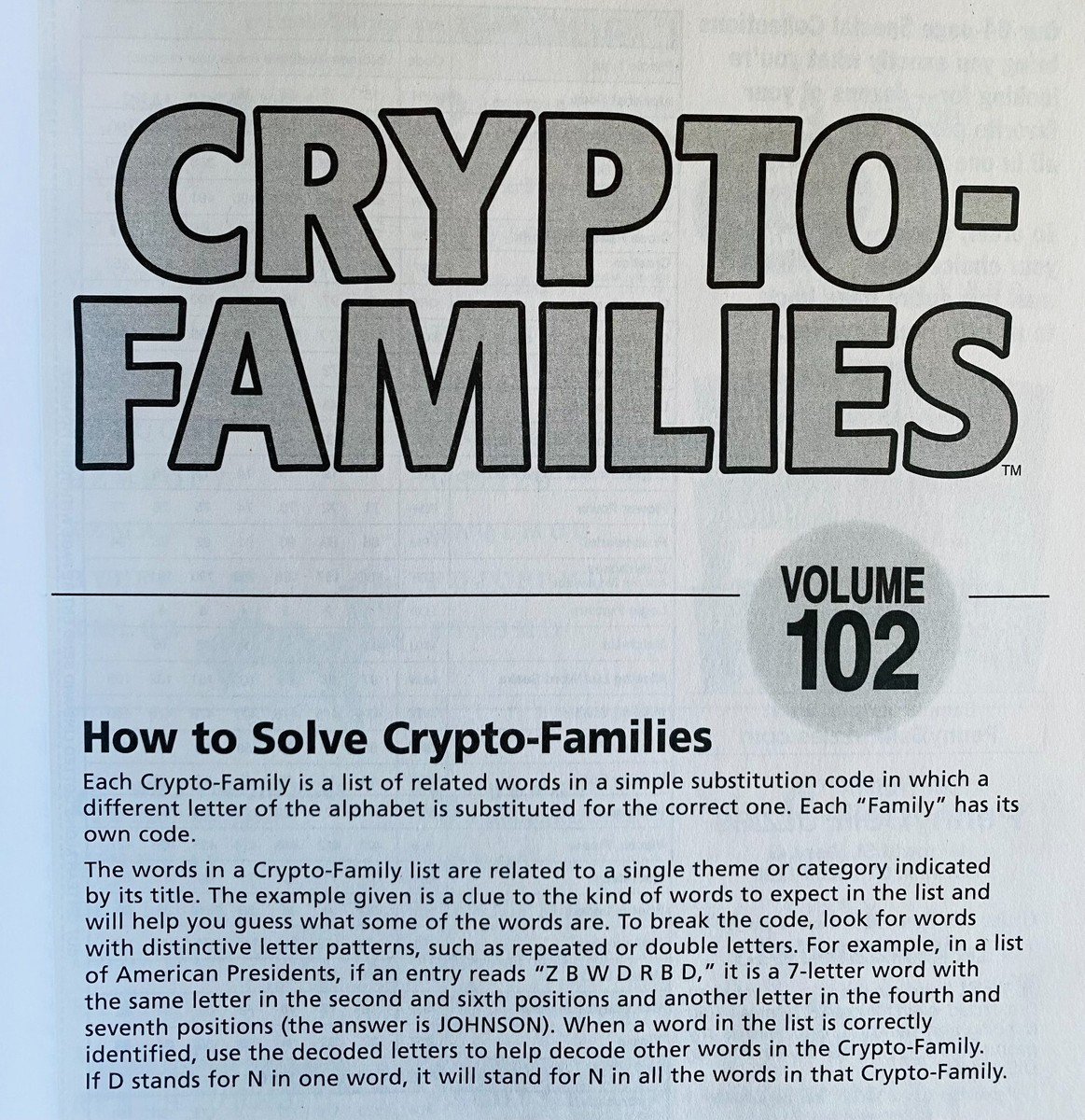 Lot Of 2 Cryptofamilies Penny Press Crypto Families Dell Selected with regard to Printable Crypto Families Puzzles