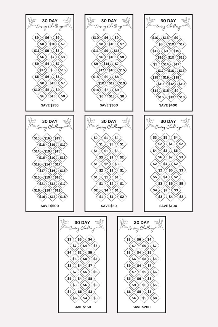 Low Income Saving Challenge Printable, Mini A6 Saving Challenge intended for Low Income Savings Challenge Free Printable