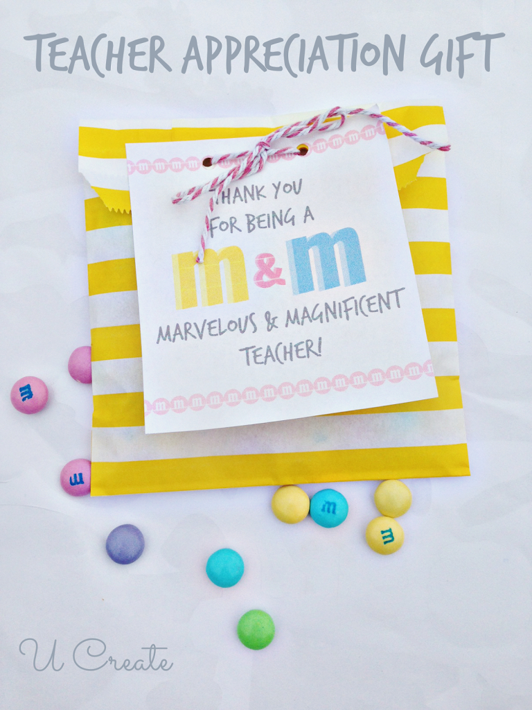 M &amp;amp; M Teacher Appreciation Printable - U Create pertaining to M M Appreciation Printable Free