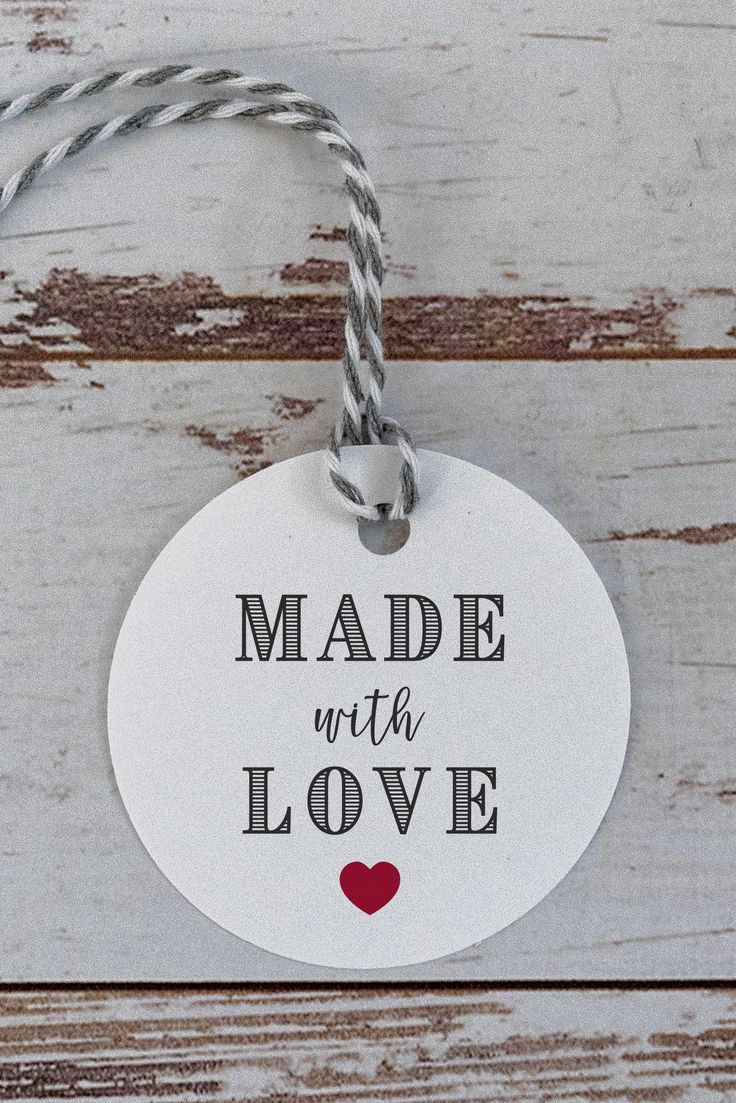 Made With Love Free Printable Gift Tags within Made With Love Tags Printable