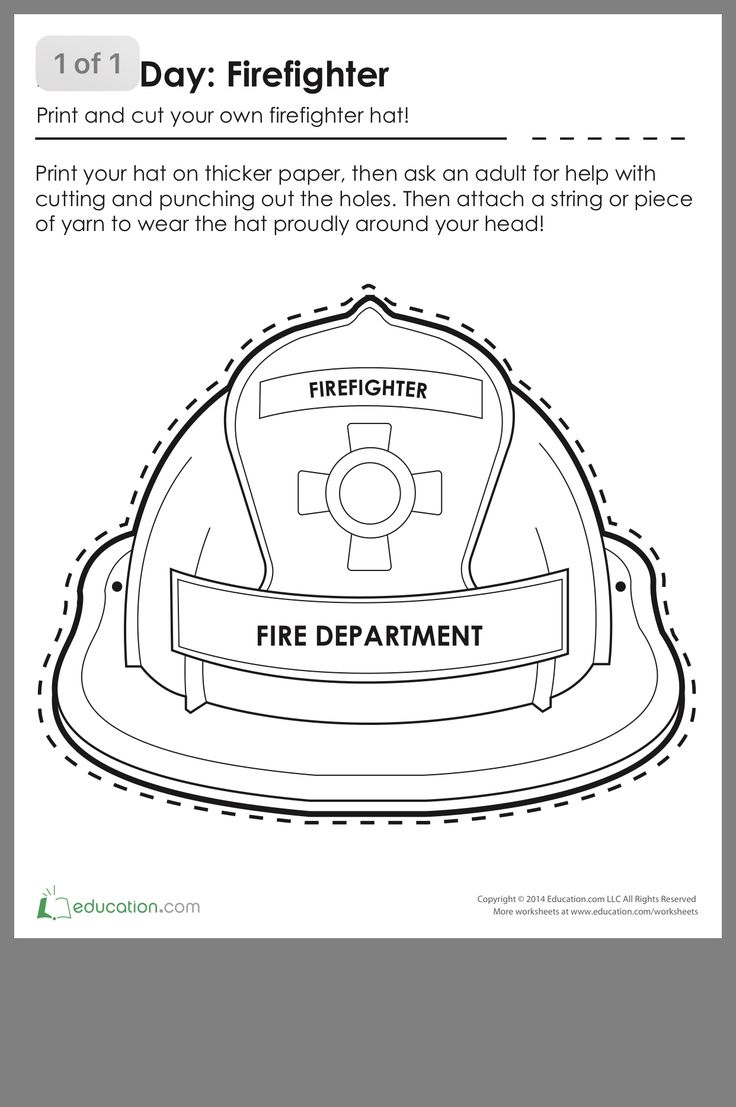 Make A Firefighter Hat With Your Children To Show… pertaining to Free Printable Fireman Hat Template