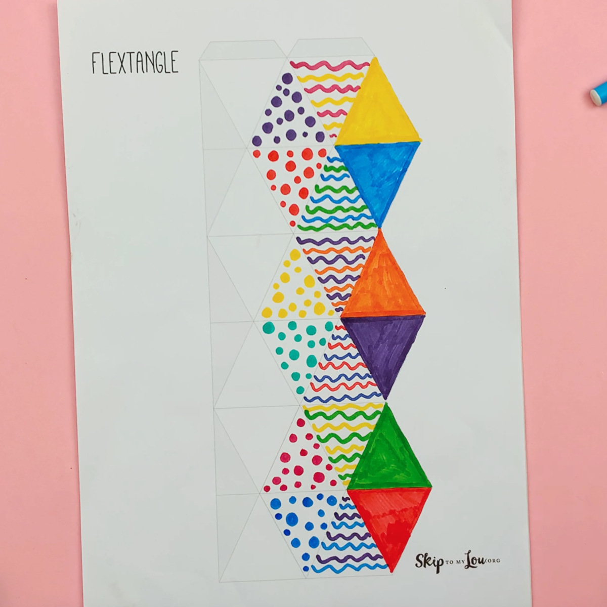 Make A Flextangle (With Free Printable Template!) | Skip To My Lou pertaining to Free Printable Thanksgiving Flextangle Templates