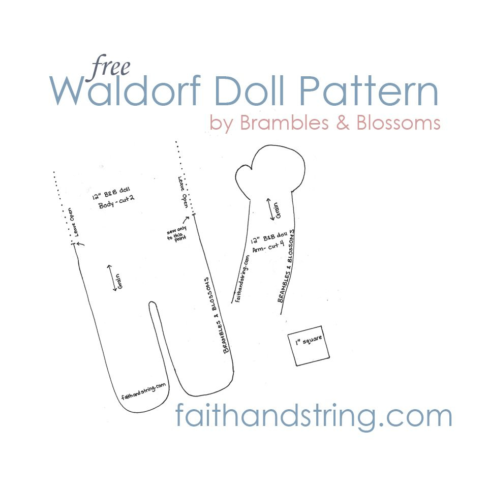 Making A Waldorf Doll - Part 3 (Body And Pattern) - Faith &amp;amp; String in Printable Free Waldorf Doll Pattern