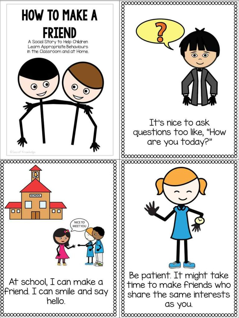 Making Friends Social Story Pdf Free With Activities pertaining to Social Stories Free Printables