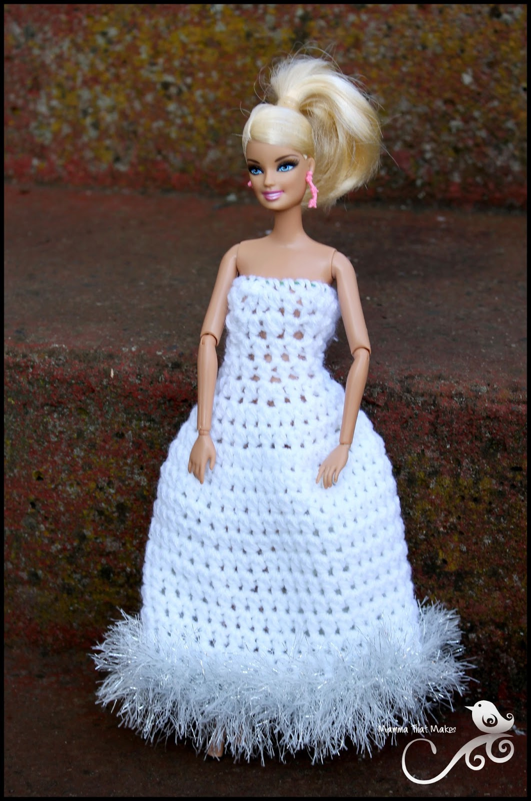 Mamma That Makes: Barbie Month .13 - Ball Gown V1. throughout Printable Barbie Crochet Ball Gown Patterns Free