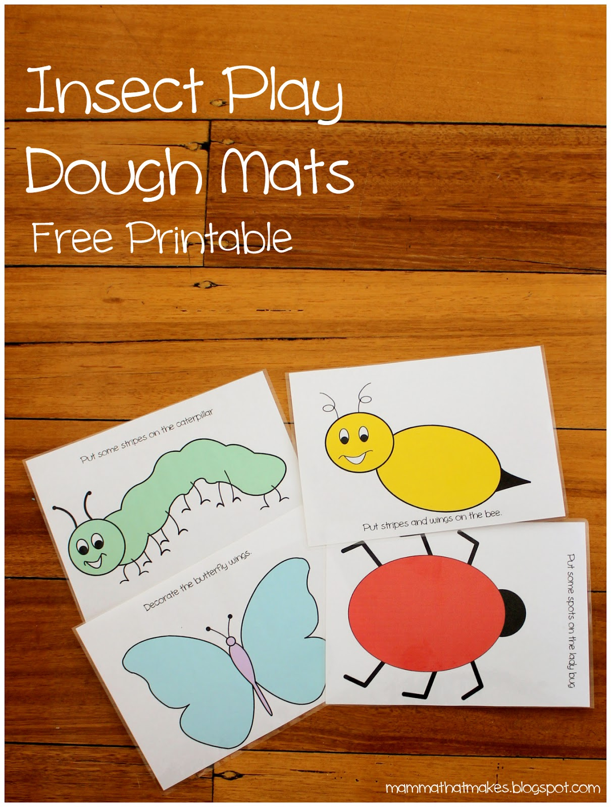 Mamma That Makes: Insect Play Dough Mats with regard to Playdough Mats Free Printables