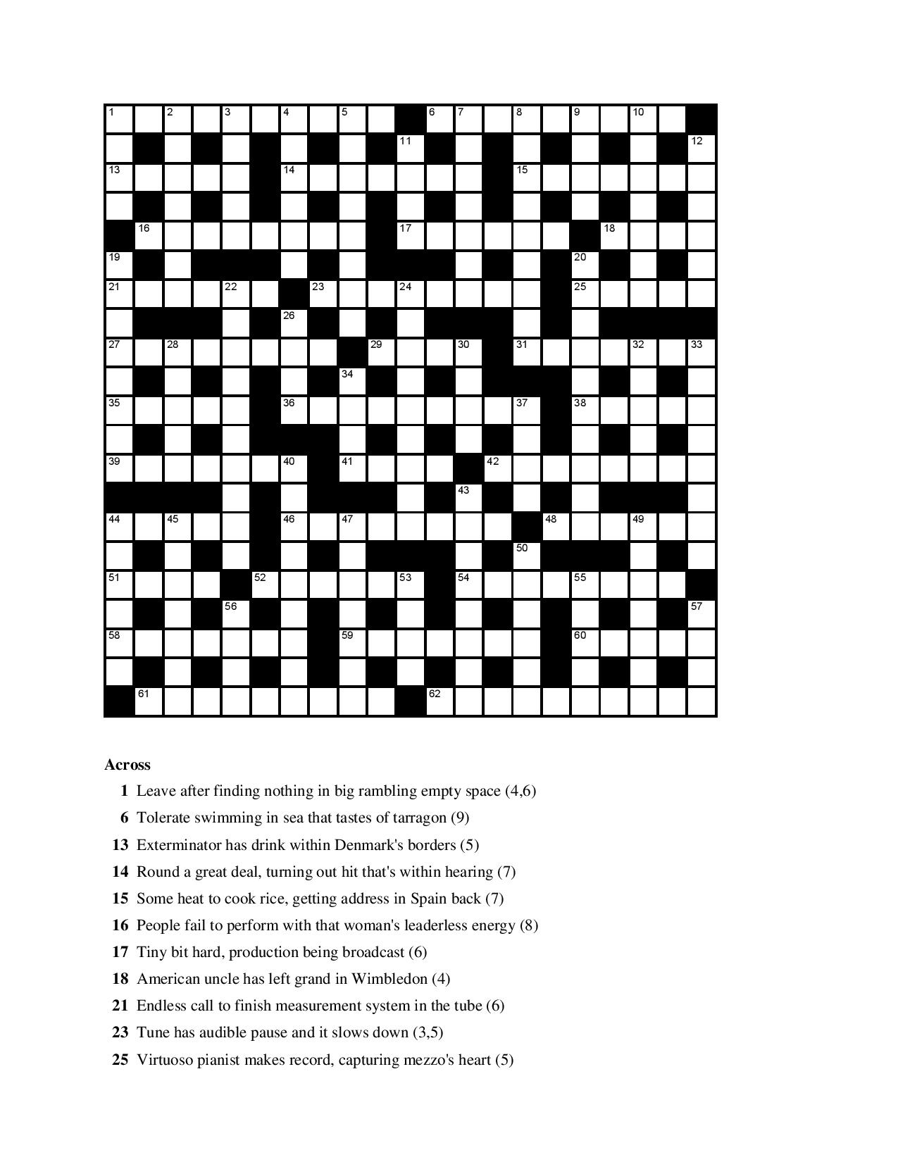Marc Breman - World&amp;#039;S Hardest Cryptic Crossword pertaining to Free Printable Cryptic Crosswords Globe And Mail