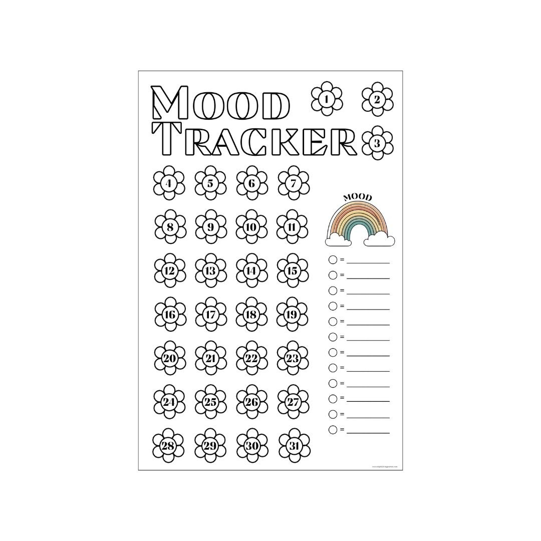 March Front Page Bullet Journal Template | Free Bullet Journal in March Mood Tracker Printable