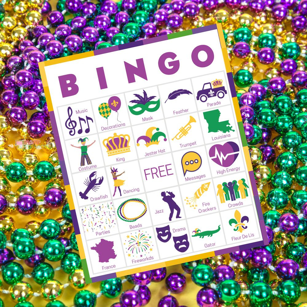Mardi Gras Party Games - Fun Printable Game For Up To 200 inside Free Printable Mardi Gras Games