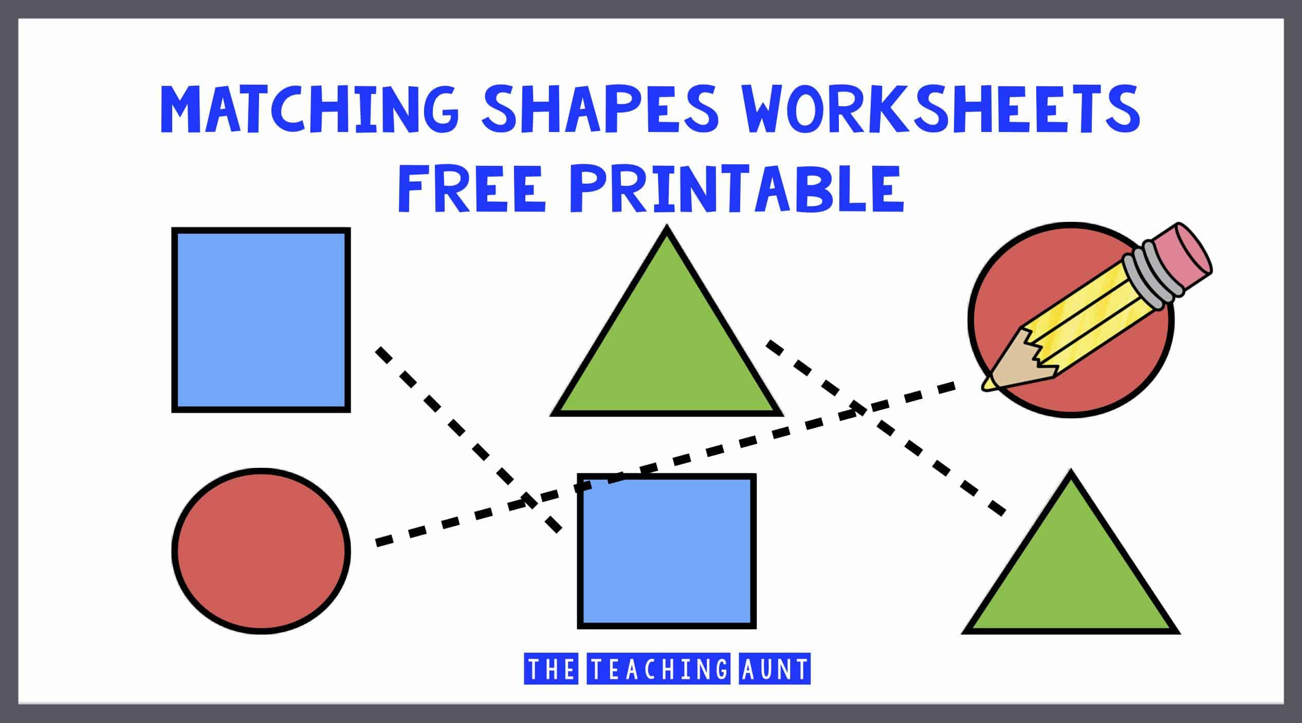 Matching Shapes Worksheets - The Teaching Aunt regarding Free Printable Matching Shapes Worksheets