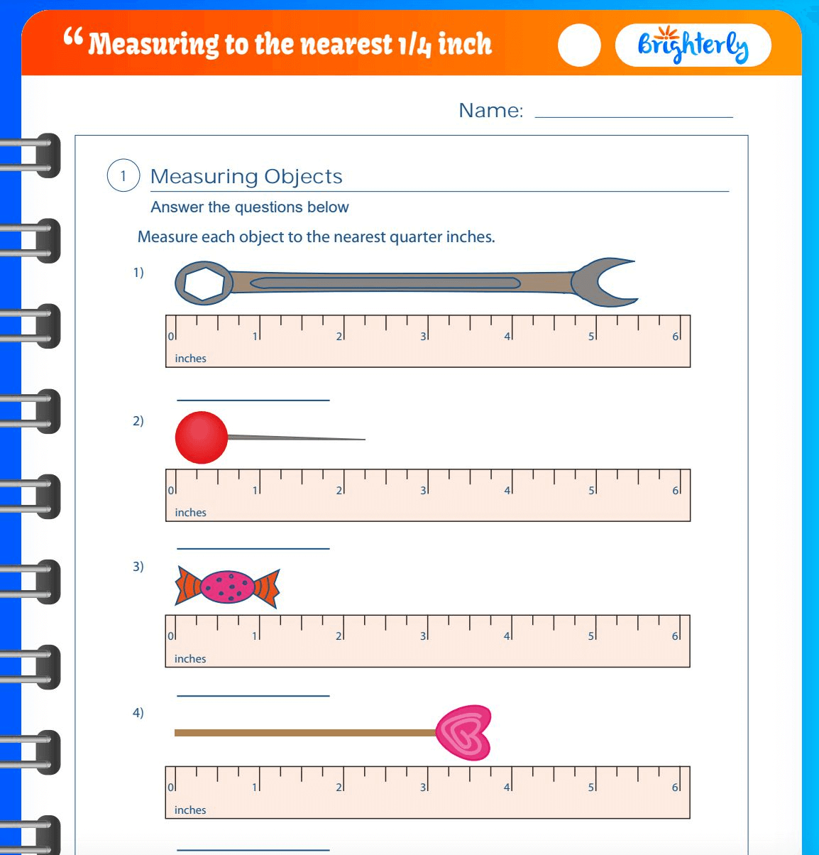 Measuring To The Nearest 1/4 Inch Worksheets [Pdfs] Brighetrly within Measuring Length With a Ruler Worksheet