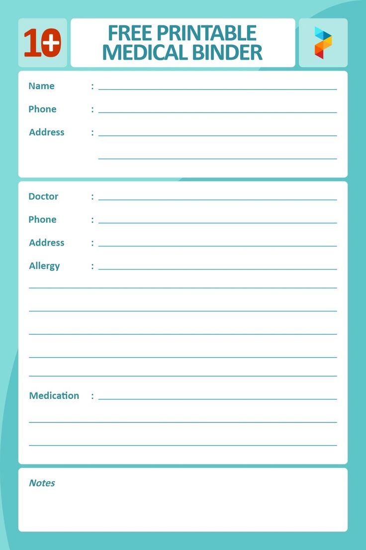 Medical Binder - 10 Free Pdf Printables | Printablee intended for Medical Organizer Free Printable Medical Binder Forms