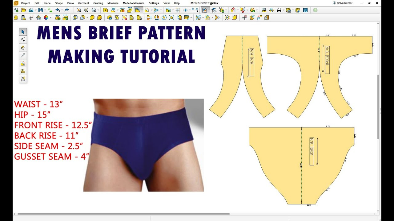 Mens Brief Pattern Making Tutorial throughout Printable Mens Briefs Sewing Pattern Free
