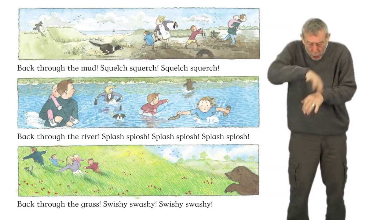 Michael Rosen Performs We&amp;#039;Re Going On A Bear Hunt within Going on a Bear Hunt Lyrics Printable