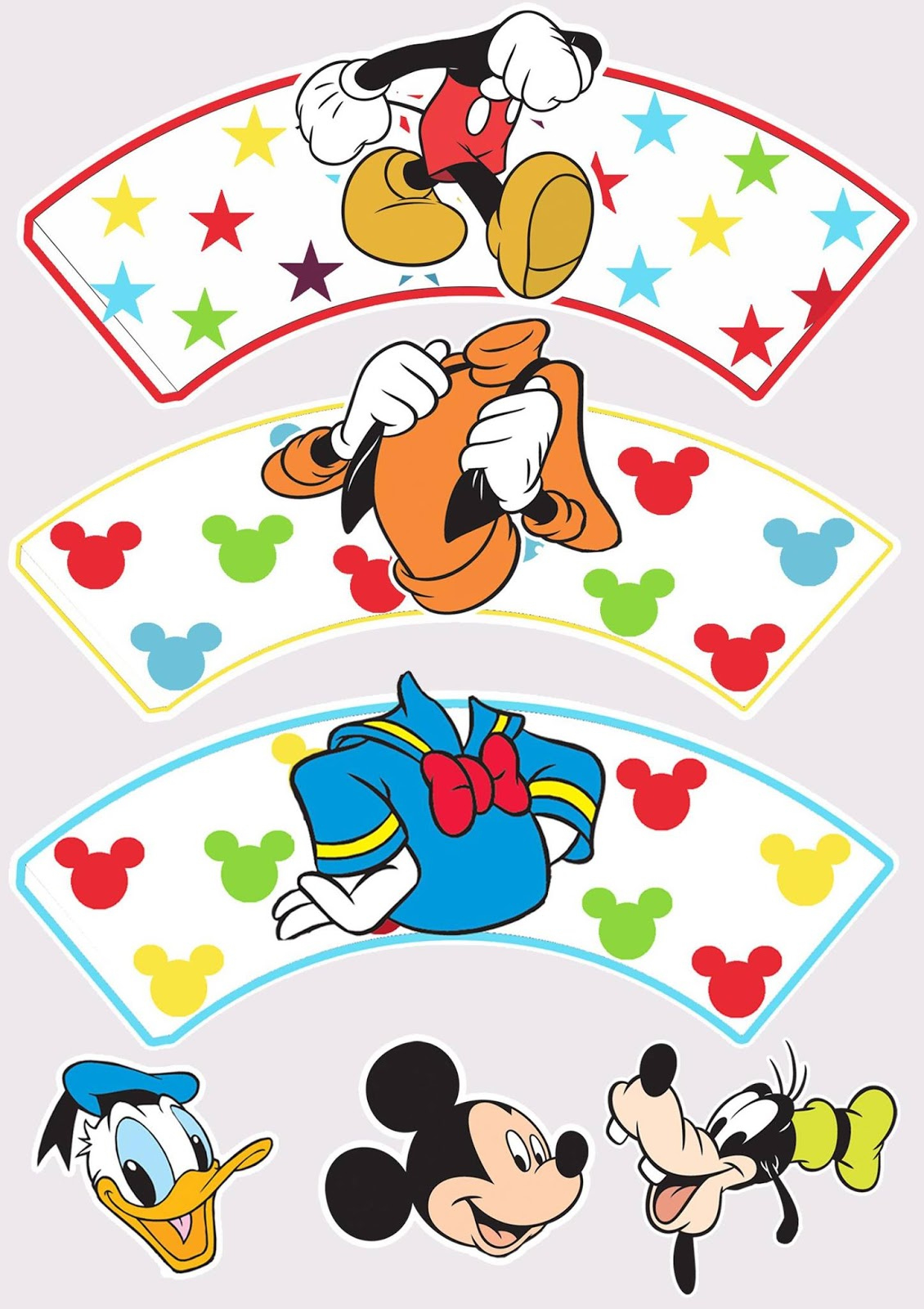 Mickey And Friends: Free Printable Cupcake Toppers And Wrappers with Free Printable Mickey Mouse Cake Topper Printable