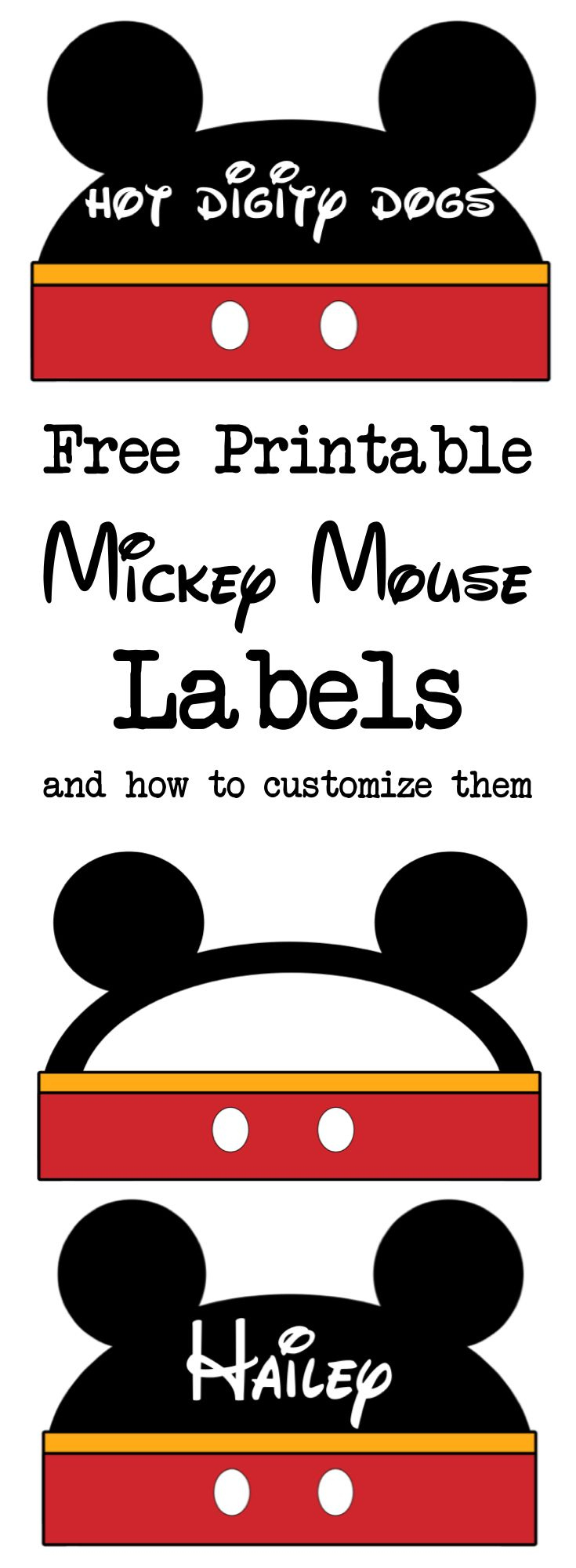 Mickey Mouse Labels Free Printable - Paper Trail Design within Mickey Mouse Food Labels Free Printables