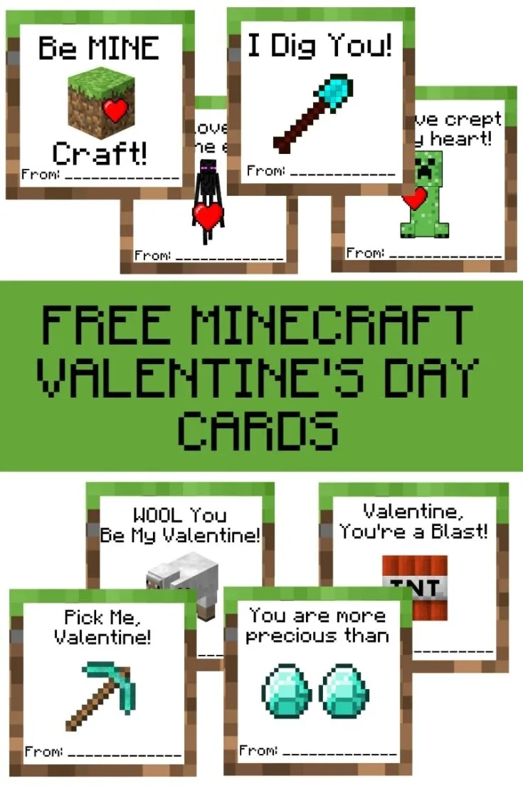 Minecraft Valentines - 9 Easy Printables - Moneywise Moms - Easy pertaining to Free Minecraft Valentine Printables