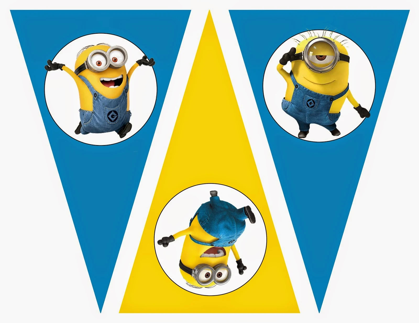 Minions: Free Printable Bunting, Labels And Toppers. - Oh My for Minion Gift Tags Free Printable