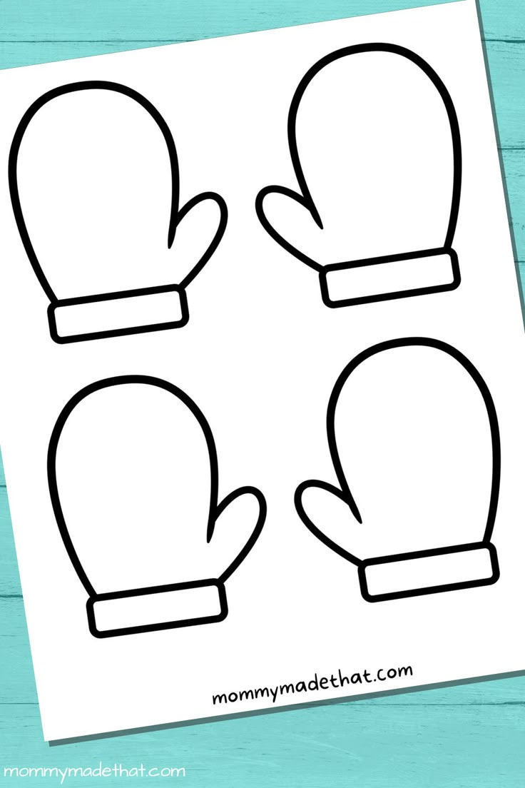 Mitten Templates in Mitten Cut Out Printable