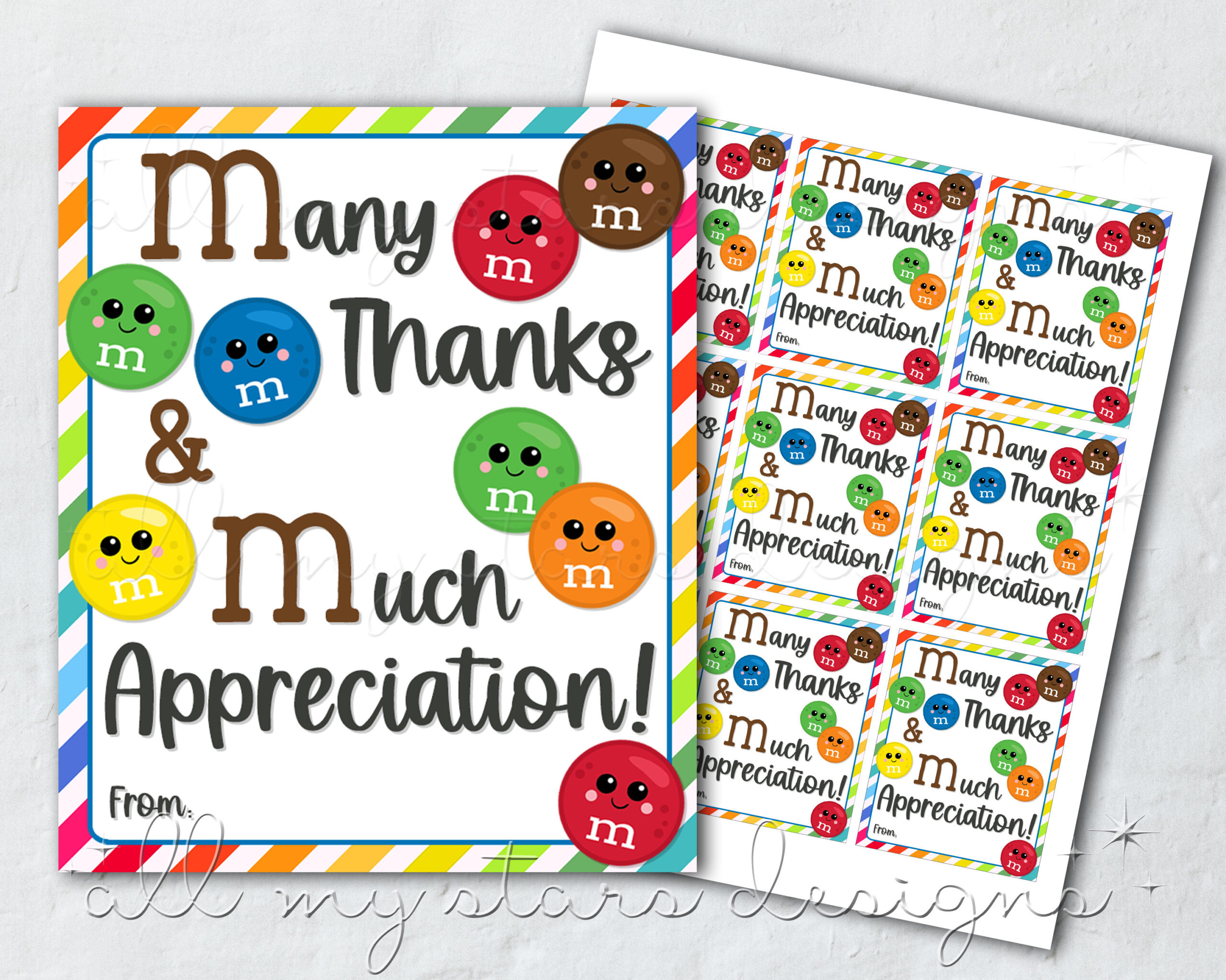 M&amp;amp;M Teacher Appreciation Printable - Printable Party Favors inside M M Teacher Appreciation Tag Free Printable